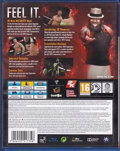 WWE 2K15 - PS4 (B Grade) (Genbrug)